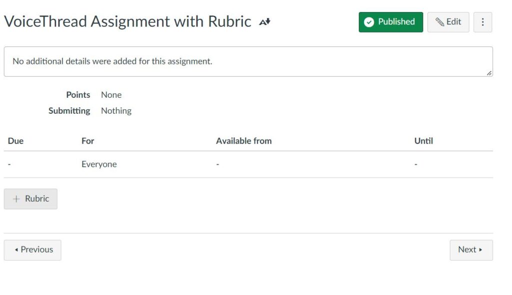 Edit the assignment and select/add the rubric, and save.