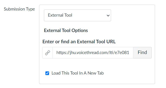 Click on Publish. The window will close and return to the Configure External Tool Window.
If you see a URL in the window, your assignment has been created (including any instructions you might want to add).