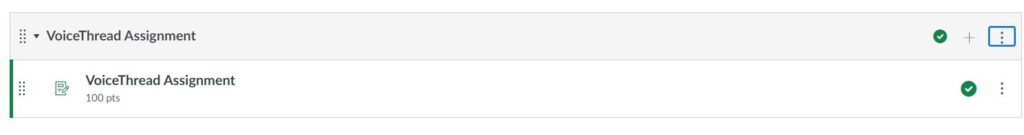  the VoiceThread Assignment to the Assignment Page (you will not be able to see the VoiceThread Assignment yet).
Finish updating the Assign Box and then Save the VoiceThread Assignment.