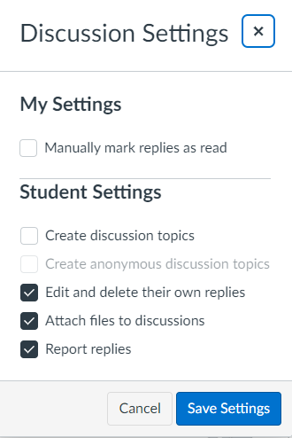 Once enabled, all users can report replies by clicking the Settings menu for the reply and clicking the Report link. This is turned on by default. You can disable reporting in the Discussions Settings menu.